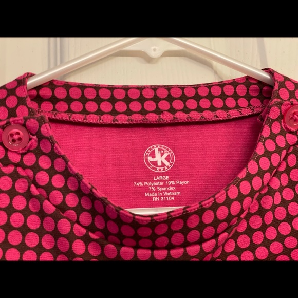 Super cute Pink with Brown polka dots J. Khaki dress - Picture 4 of 4